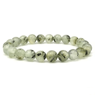 Bracelet prehnite sur epidote 8 mm